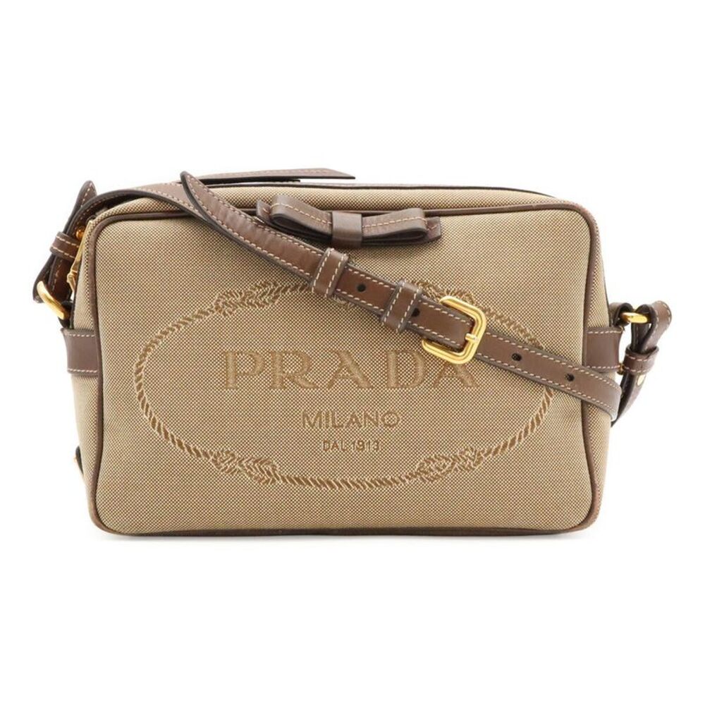 Prada Logo Jacquard Ribbon Shoulder Bag